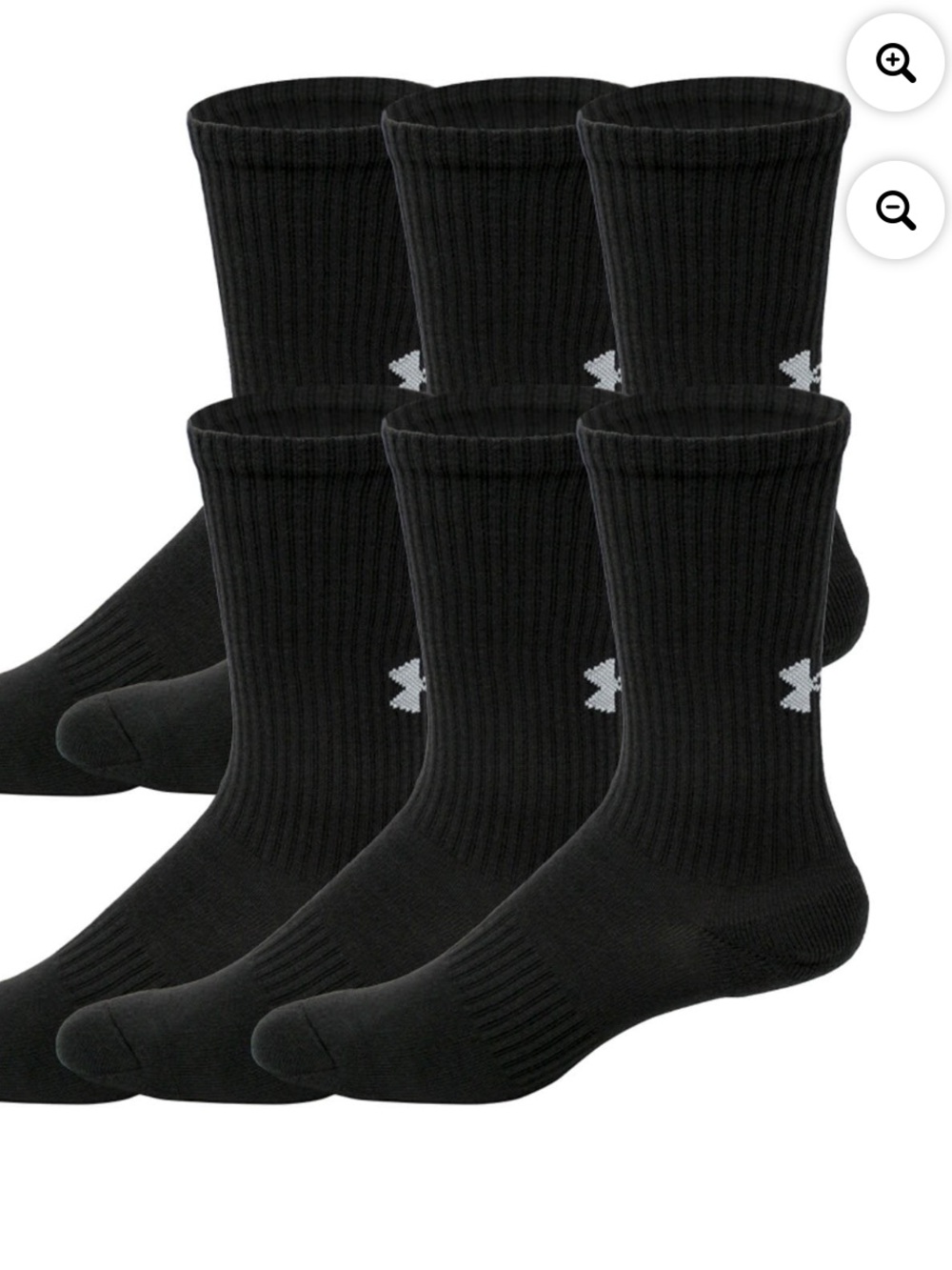Men’s ankles Under Armour Black Quarter Cushioned Cotton Socks - Pack of 6